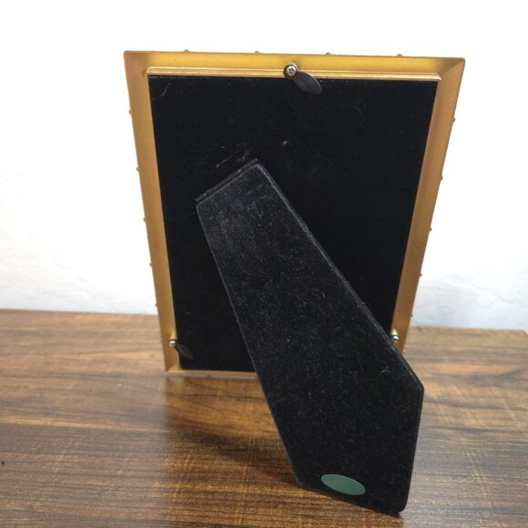 Vintage Brown & Gold Ashely Manor Shiny Resin & Metal 4x6 Textured Swirl Design - Picture 5 of 10